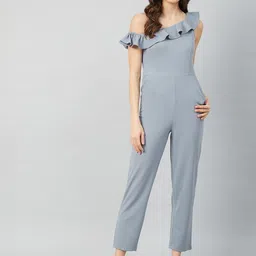 Athena Women Grey Solid Jumpsuit-picture-24
