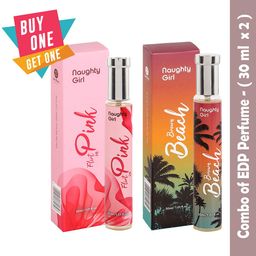 Lyla Blanc Naughty Girl Set Of 2 Flirt In Pink & Brown Beach Eau De Parfum - 30ml Each-57