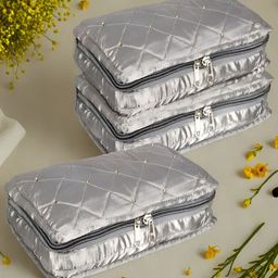 Kuber Industries Grey 3 Pieces Reusable Jewellery Organiser Organisers-94