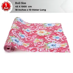 Dakshya Industries Pink & White Floral Printed Water Resistant Shelf Liner Organiser-picture-6