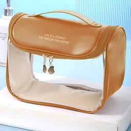 Cortina Brown Water Resistant Makeup Organiser-22
