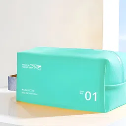 Cortina Turquoise Blue Water Resistant Makeup Organiser-28