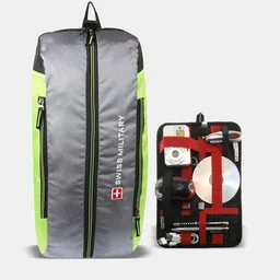 SWISS MILITARY Water Resistant Duffel Cum BackPack With Free Flow Organizer-49