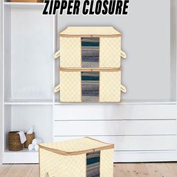 Kuber Industries Cream-Coloured Set of 3 Checked Multi-Utility Organisers-39