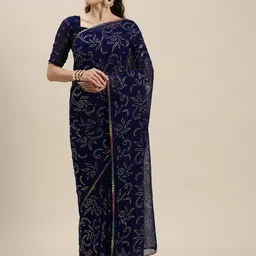 Mitera Embellished Beads and Stones Pure Georgette Saree-picture-37