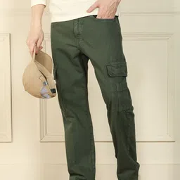 Dennis Lingo Men Relaxed Fit Pure Cotton Cargo Denim-image-38
