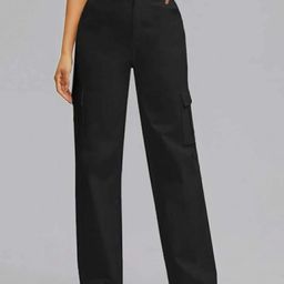 Next One Women Smart Straight Fit High-Rise Easy Wash Cargos Trousers-picture-6
