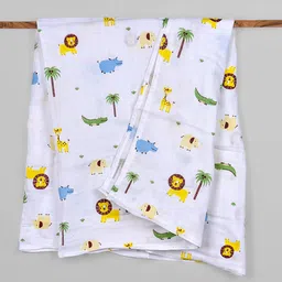 Moms Home Infants Jungle Safari Organic Cotton Soft Baby Muslin Swaddle-36