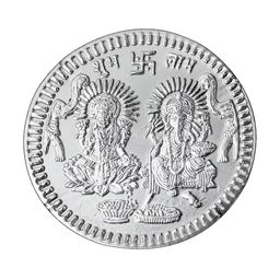 Pray Everyday Grey &  Silver Plated Laxmi Ji Ganesh ji Coin With Sri Yantra-image-30