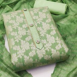KALINI Floral Woven Design Unstitched Dress Material-image-65