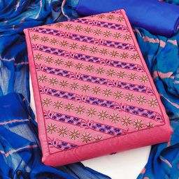 SHADOW & SAINING Ethnic Motifs Embroidered Sequinned Detail Unstitched Dress Material-picture-46