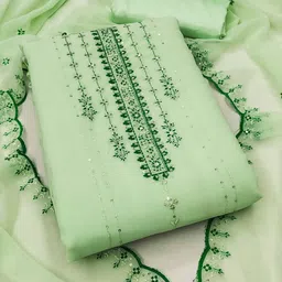SHADOW & SAINING Ethnic Motifs Embroidered Unstitched Dress Material-image-62