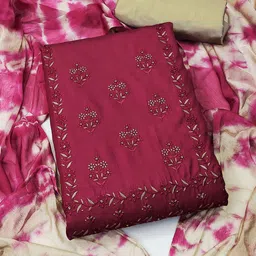 SHADOW & SAINING Floral Embroidered Unstitched Dress Material-image-43