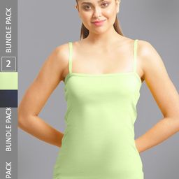 FBAR Pack Of 2 Non-Padded Pure Cotton Camisoles-picture-2