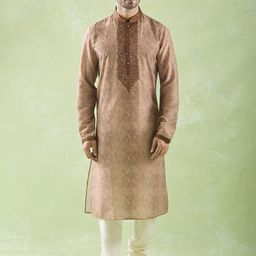Arihant Rai Sinha Men Floral Embroidered Regular Kurta with Churidar-picture-11