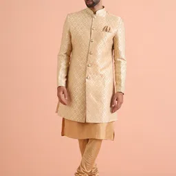 KISAH Self Design Sherwani Set-picture-18