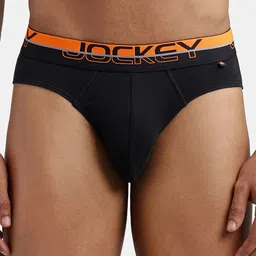 Jockey Men Black Solid Pure Cotton Modern Brief FP02-picture-18