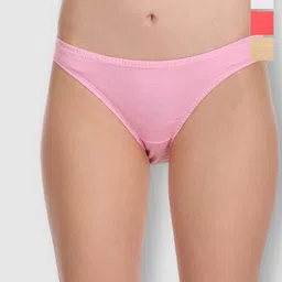 Selfcare Pack of 4 Low Rise Cotton Lycra Solid Panties Bikini Briefs Set - SN2466-image-64