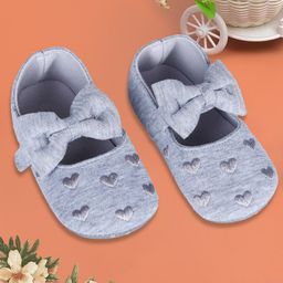 Baby Moo Infant Girls Bow Embellished Cotton Anti-Slip Booties-image-20