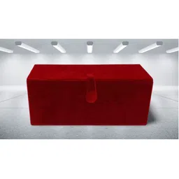 atorakushon Set Of 2 Cream-Toned & Red Solid Jewellery Ring Earrings Storage Box-34