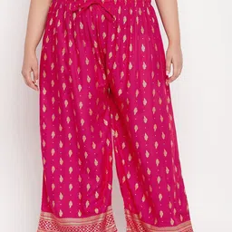 CLORA CREATION PLUS Women Gold-Toned Ethnic Motifs Printed Palazzos-71