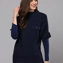 Campus Sutra Self Design Acrylic Sweater-image-32