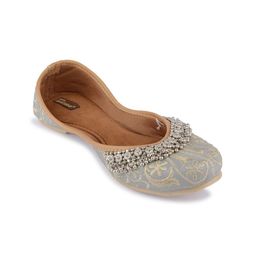 DESI COLOUR Square Toe Ethnic Embellished Embroidered Mojaris-picture-10