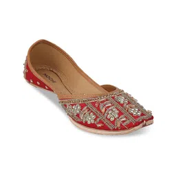 Mochi Square Toe Ethnic Embellished Mojaris-21