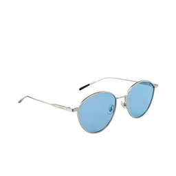 OPIUM Women Blue Lens & Silver-Toned Oval Sunglasses with Polarised and UV Protected Lens-image-2
