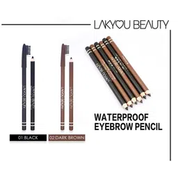 LAKYOU BEAUTY Set Of 2 Waterproof Eyebrow Pencil - 1.5g Each - Dark Brown 02-5