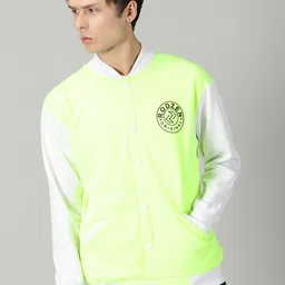 Rodzen Colourblocked Fleece Lightweight Bomber Jacket-20
