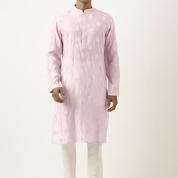 TheEthnic.Co Men Ethnic Motifs Embroidered Art Silk Kurta with Pyjamas-picture-38