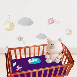 MeeMee Kids Purple Cotton Mattress Protector-image-36
