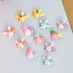 Silvermerc Designs Girls Pink & Yellow Set of 12 Alligator Hair Clips-15