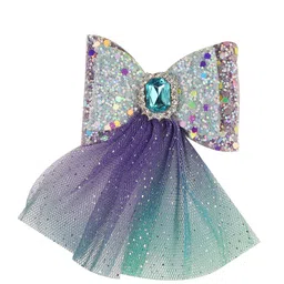 Yellow Bee Girls Blue & Purple Embellished Alligator Hair Clip-image-17