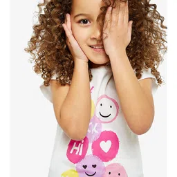 mothercare Girls White & Pink Printed Pure Cotton T-shirt-image-23