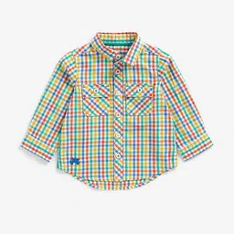 mothercare Boys Multicoloured Pure Cotton Checked Casual Shirt-1