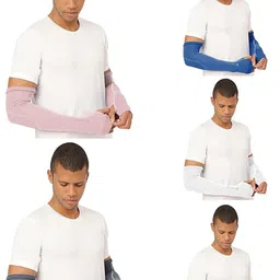 FREECULTR Pack of 5 Bamboo Cotton Antibacterial Fingerless Gloves-image-72