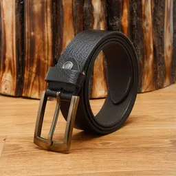 MUTAQINOTI Men Black & Brown Leather Formal Belt-image-45