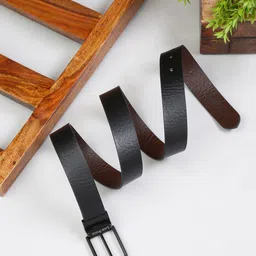 LOUIS STITCH Men Black Leather Formal Belt-image-42
