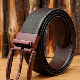 LOUIS STITCH Men Reversible Textured Leather Formal Belt-image-37