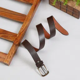 MUTAQINOTI Men Brown Leather Formal Belt-image-55