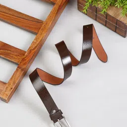 MUTAQINOTI Men Brown Leather Formal Belt-image-54