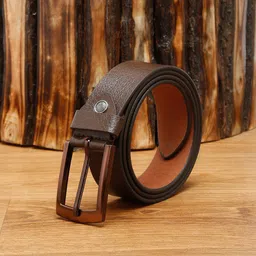 MUTAQINOTI Men Brown Leather Formal Belt-image-66