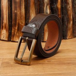 MUTAQINOTI Men Brown Textured Leather Formal Belt-image-49