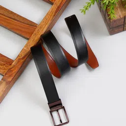 LOUIS STITCH Men Reversible Textured Leather Formal Belt-image-36