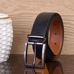 Mast & Harbour Men Black Slim Formal Belt-image-14