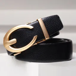 Kastner Men Textured Slider Buckle Closure Formal Belt-image-81