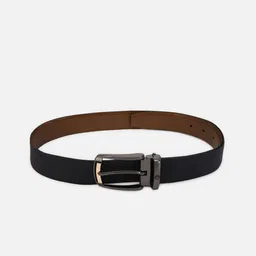 Louis Philippe Men Brown & Navy Leather Reversible Formal Belt-image-28