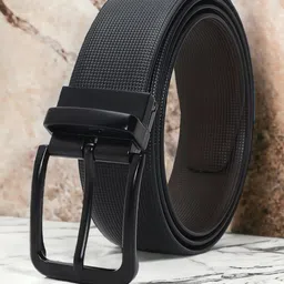 CRUSSET Men Textured Leather Reversible Formal Belt-image-78